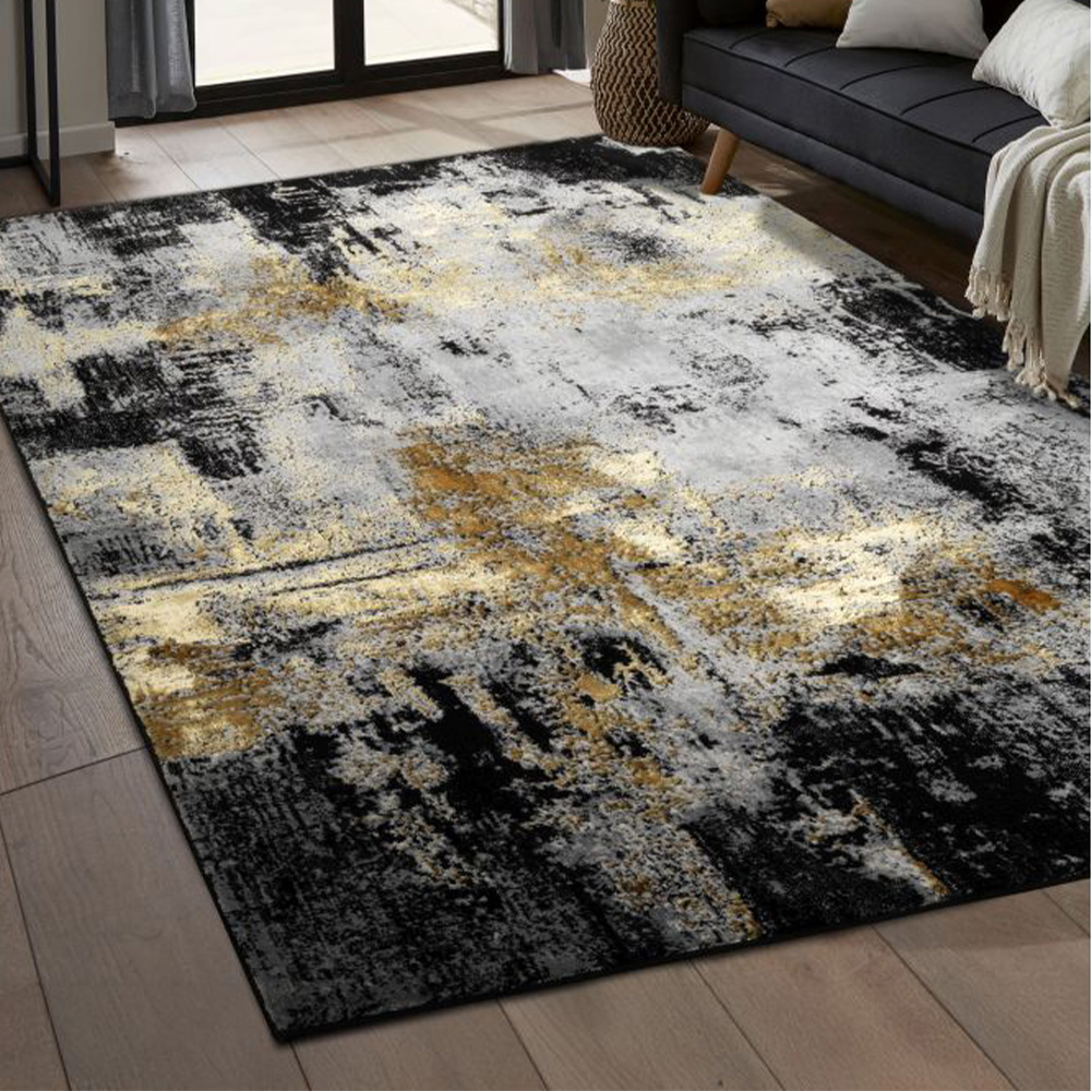 Homemaker Dusk Gold Marble Rug 120 x 170cm Image 1