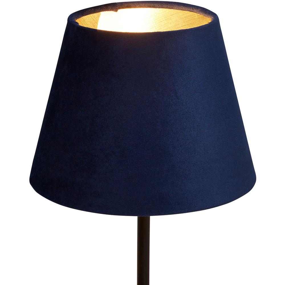 Lighting Collection Posner Navy Velvet Tapered Lamp Shade 20cm Image 3