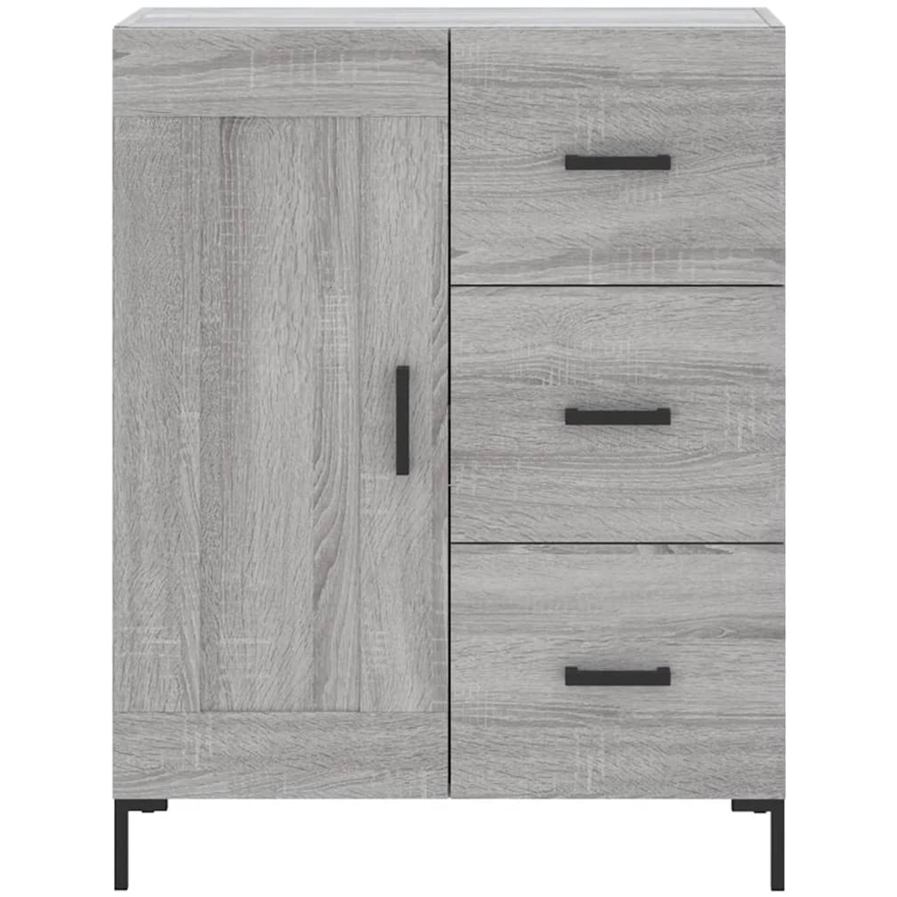 vidaXL 3 Door 3 Drawer Grey Sonoma Highboard Image 9
