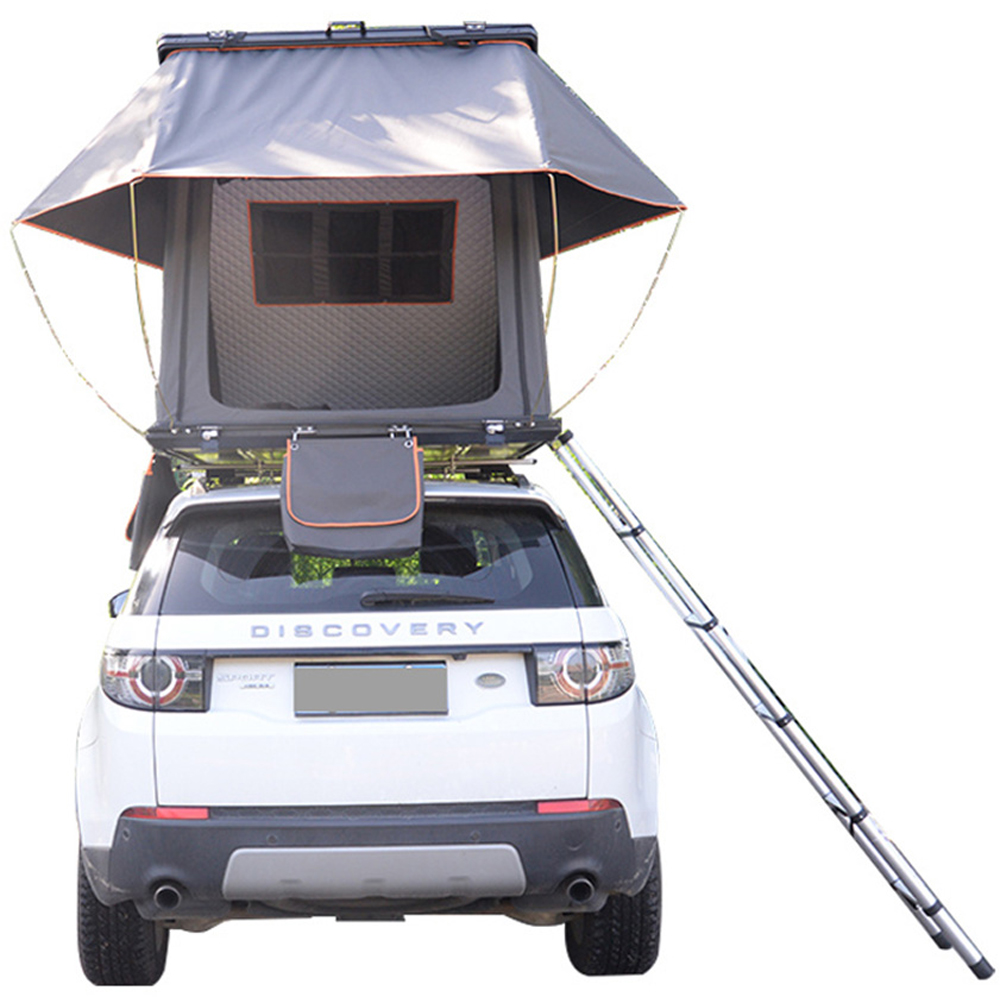 Living and Home Grey Hard Shell Car Roof Tent with Retractable Ladder 210 x 130cm Image 5