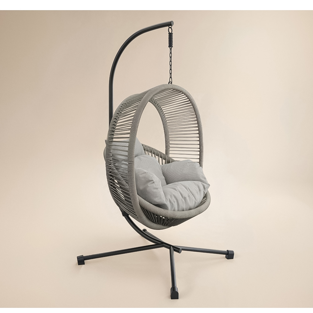 SOLACE+CO Lana Light Beige Garden Swing Chair Image 2