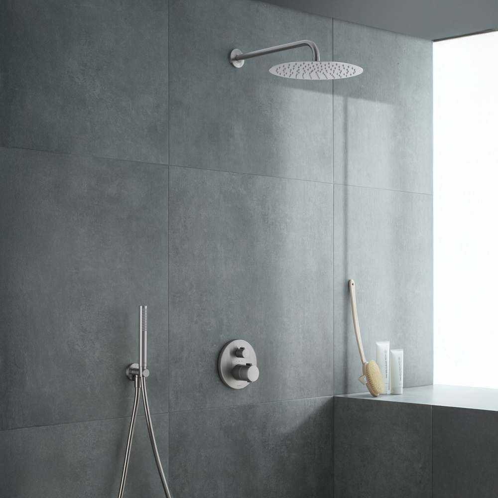 Duravit Stainless Steel Ceiling Shower Arm 400mm Image 3