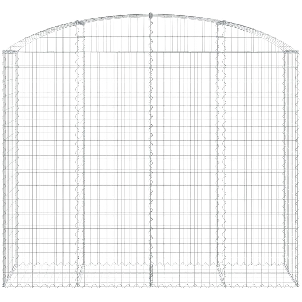 vidaXL Silver Galvanised Iron Gabion Basket 200 x 50 x 160/180cm Image 2