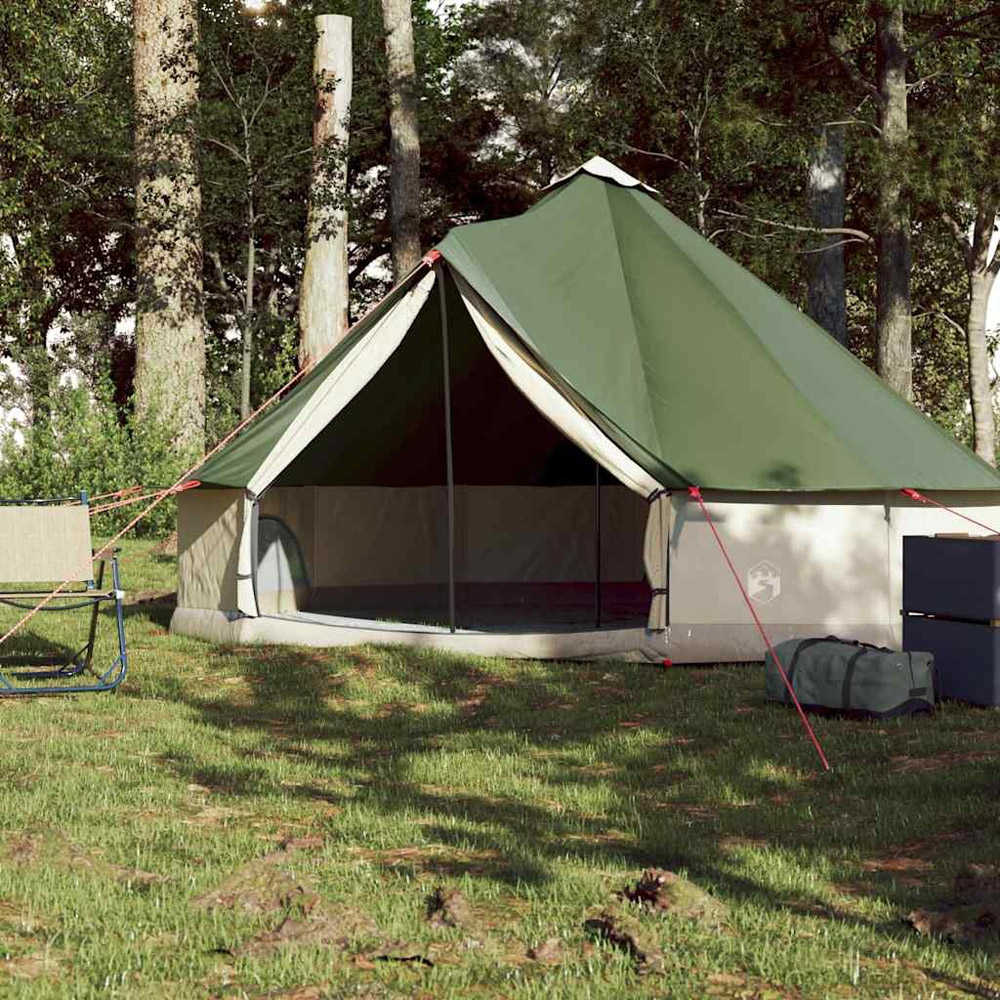 Walplus 6 Person Waterproof Tipi Family Tent Green Image 2