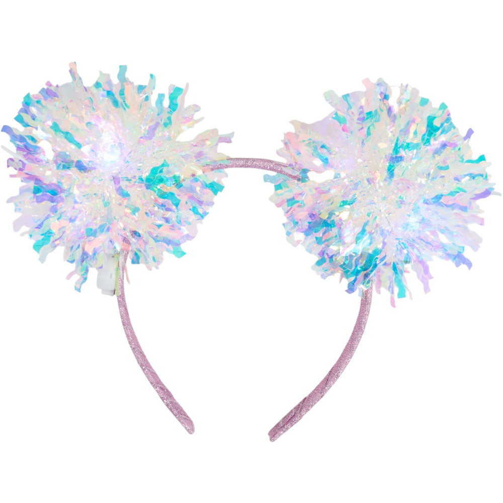 Light Up Iridescent Tinsel Headband Image 2