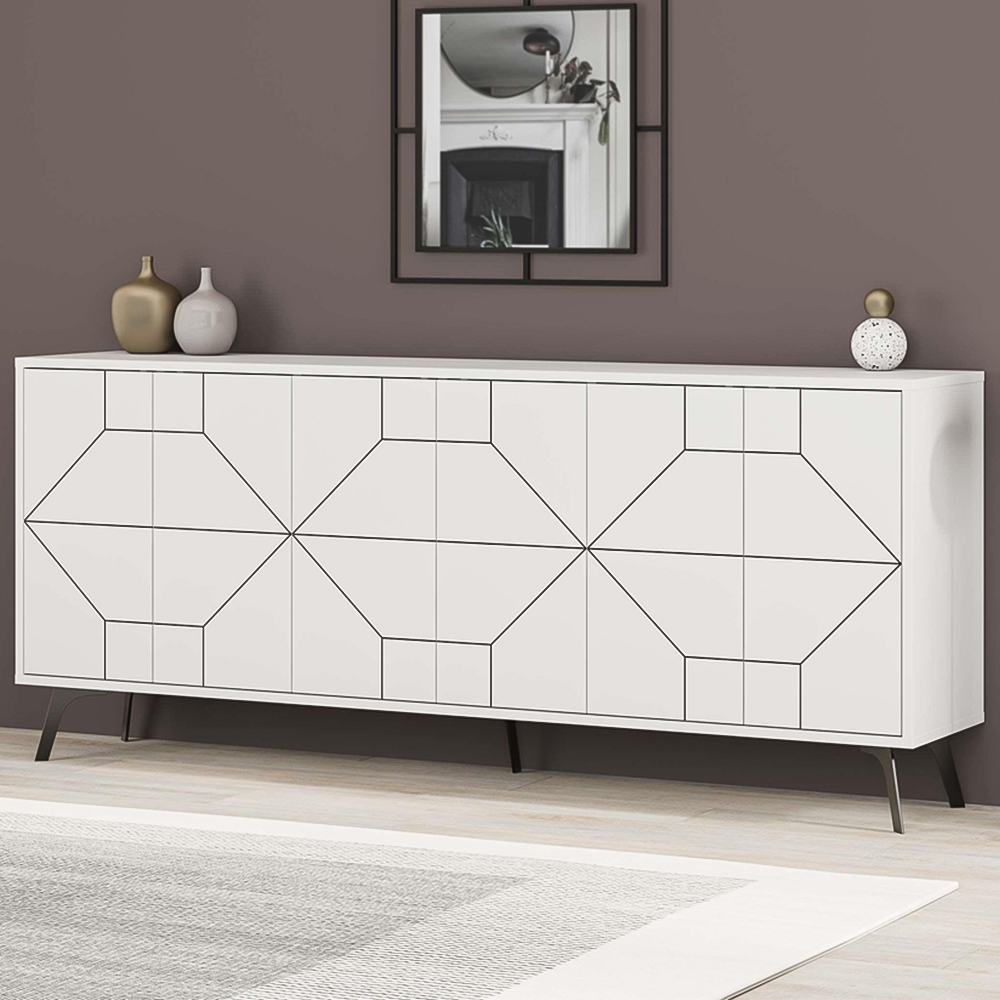 Dune 6 Door White Console Table Image 1