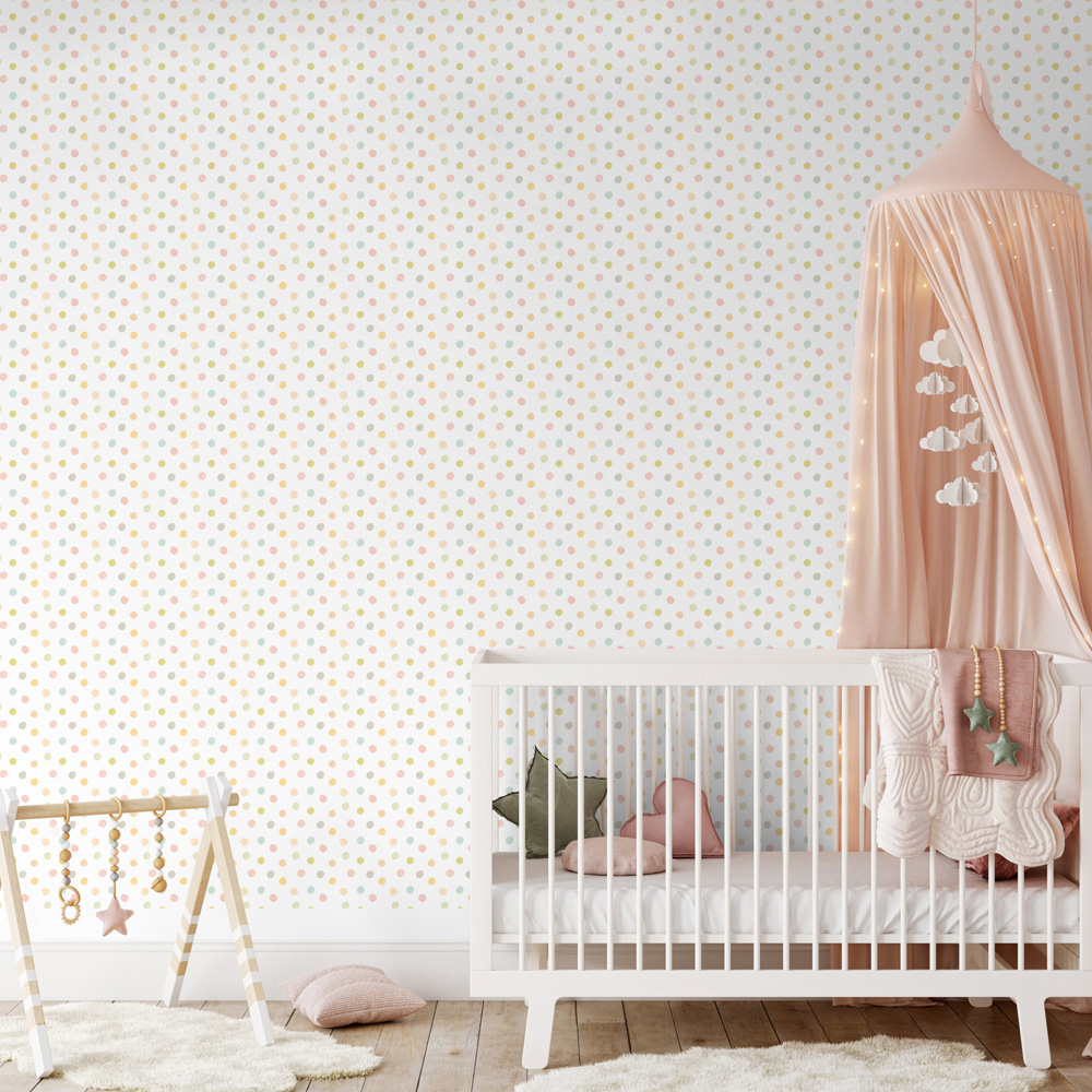 Hoopla Walls Peekaboo Dotty Pastel Riot Wallpaper Image 2