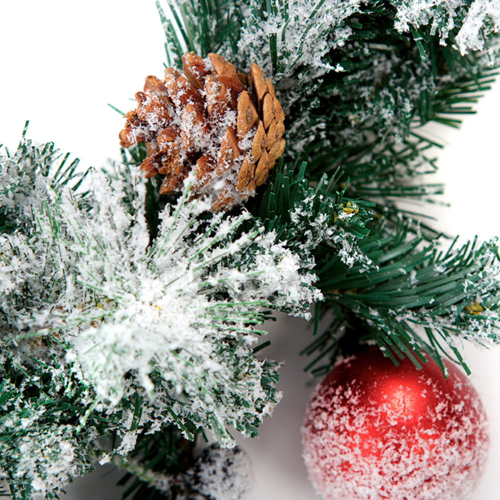 Best Artificial Red Frosted Christmas Garland 180cm Image 3
