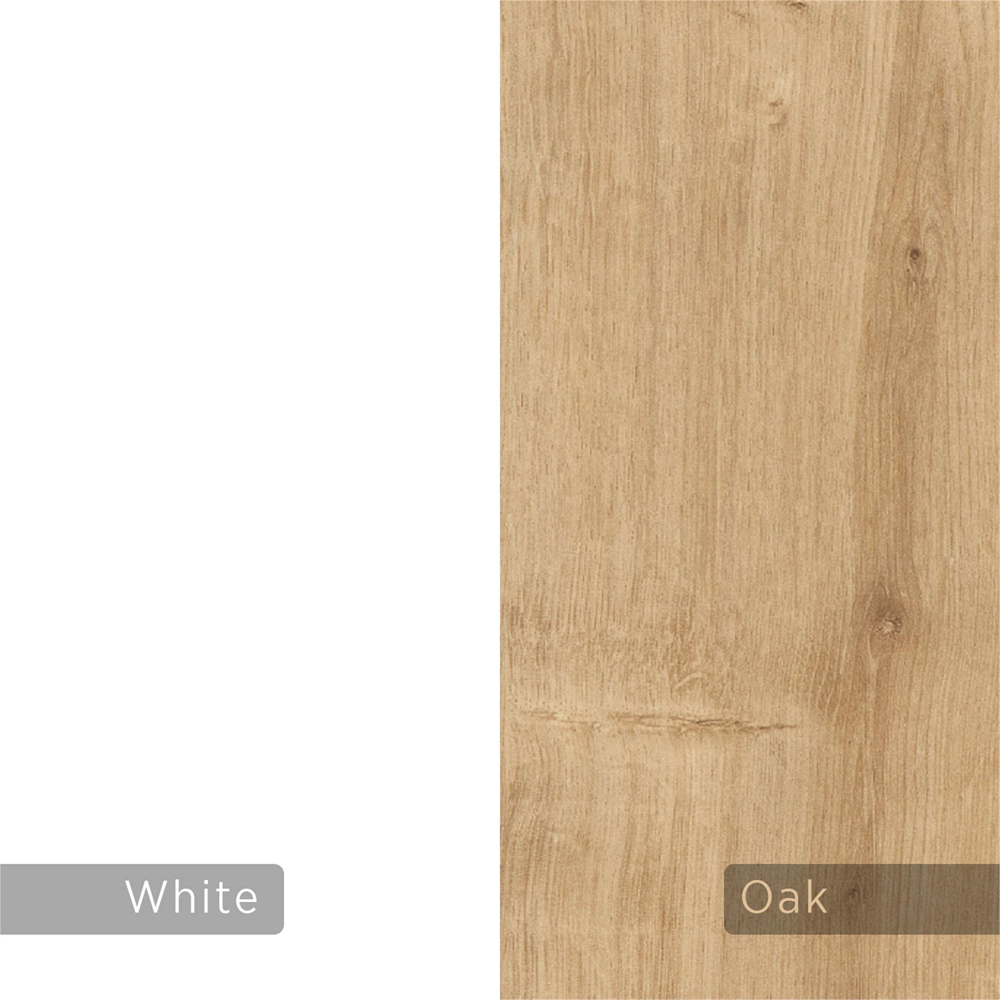 Decortie Rosie White and Oak Side End Table Image 4