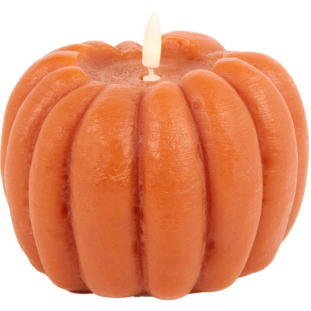 Large Pumpkin LED Candle Image 3