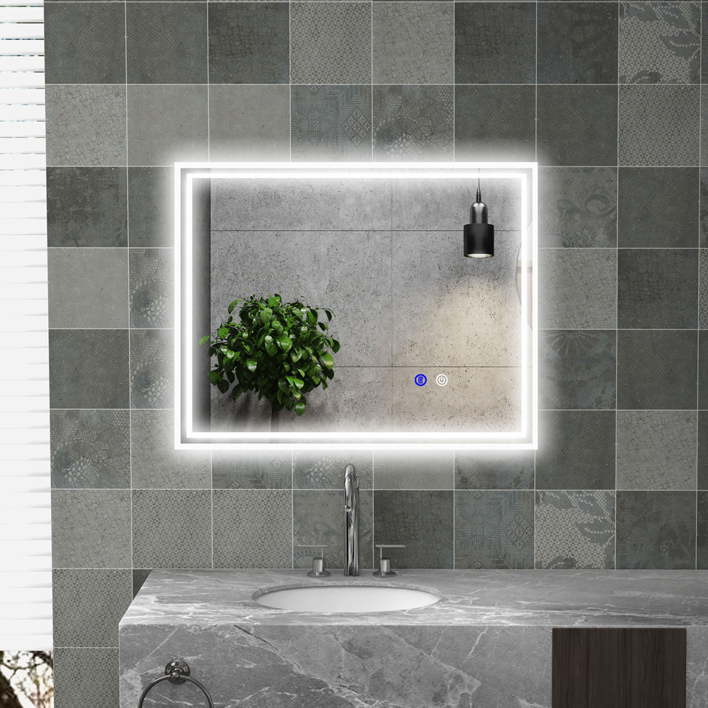 Portland Smart Touch LED Bathroom Wall Mirror 70 x 90cm Image 2