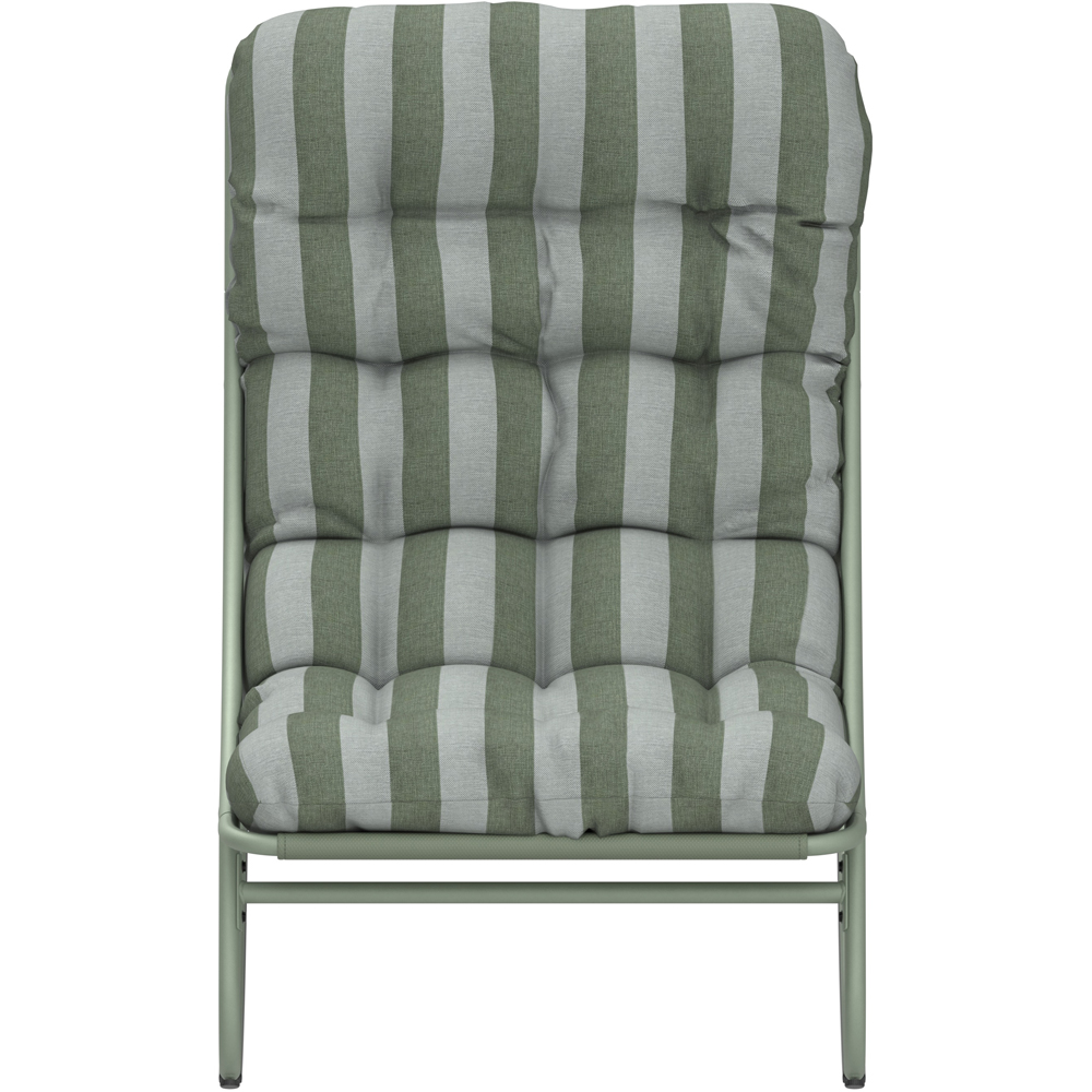 Charles Bentley Porto Green Stripe Olefin Fabric Garden Rocking Chair Image 5