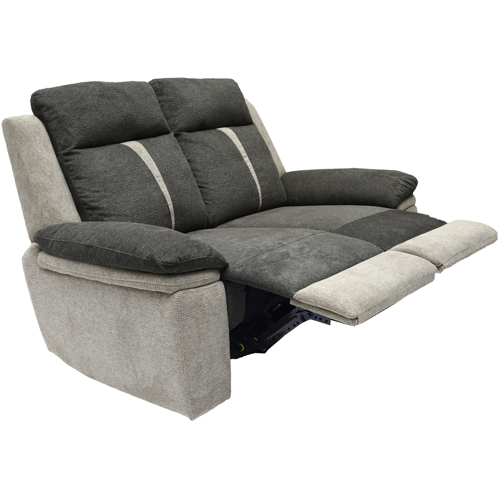 Comfy Living 2 Seater Grey Manual Recliner Sofa Image 3