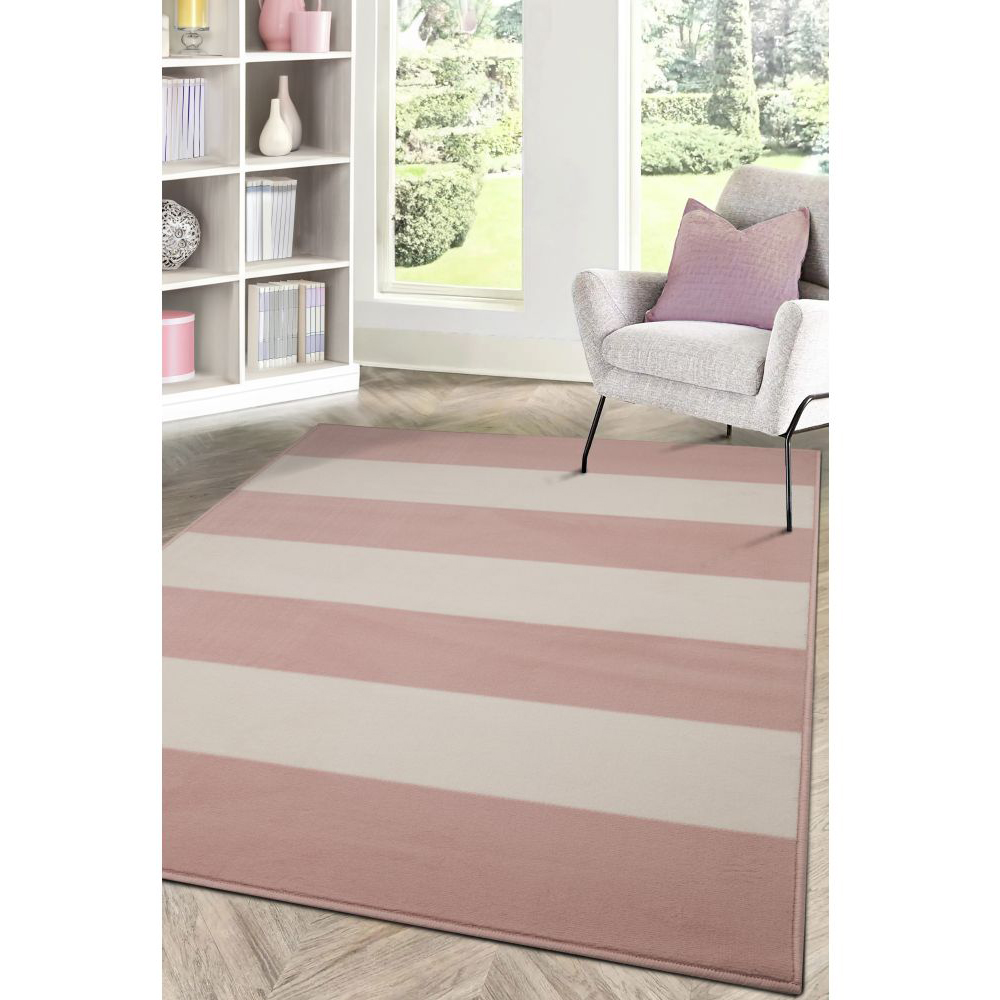 Homemaker Maestro Pink Bold Line Rug 120 x 160cm Image 3