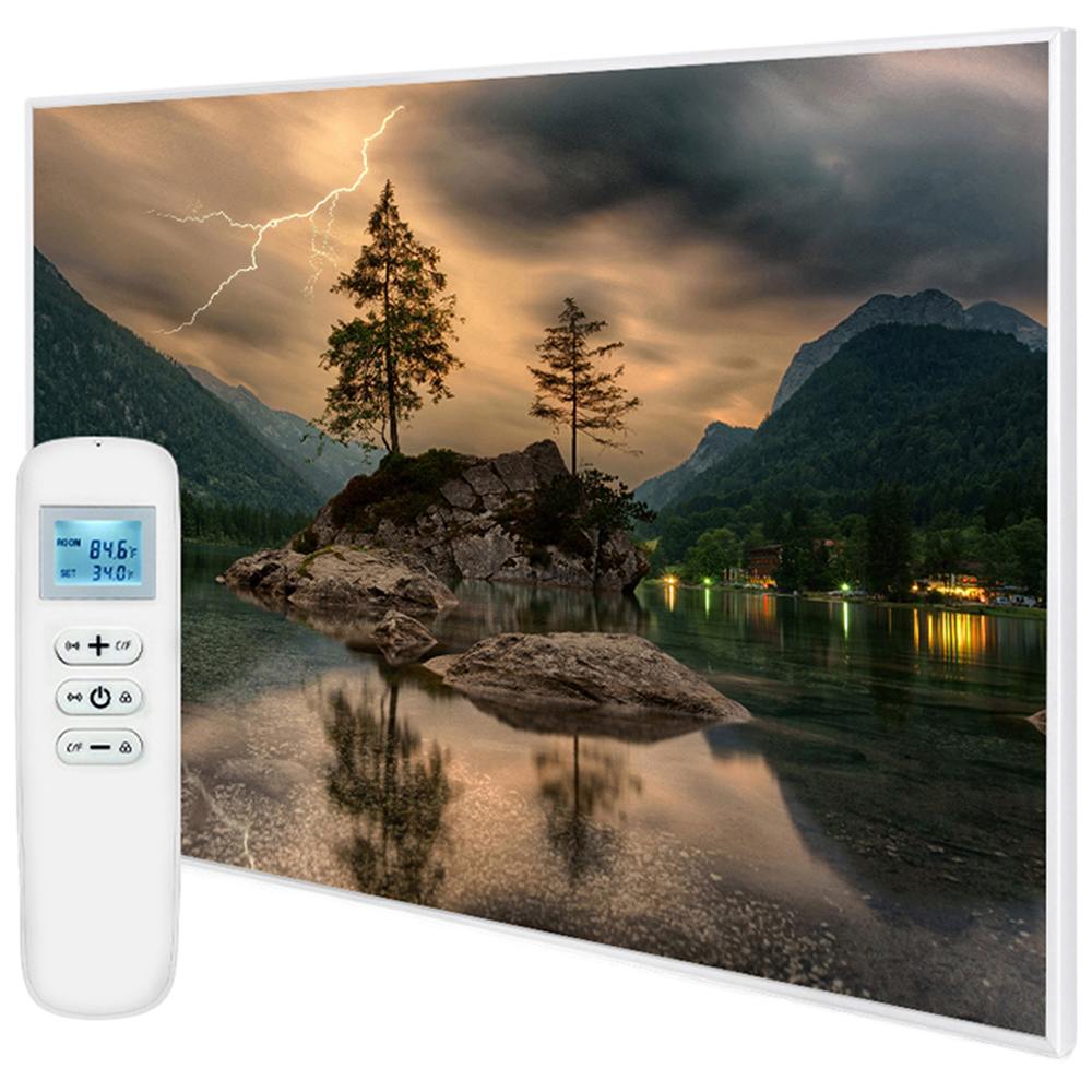 Mirrorstone Nexus Thunder Mountain Picture Wi-Fi Infrared Heating Panel 1200W 995 x 1195mm Image 1