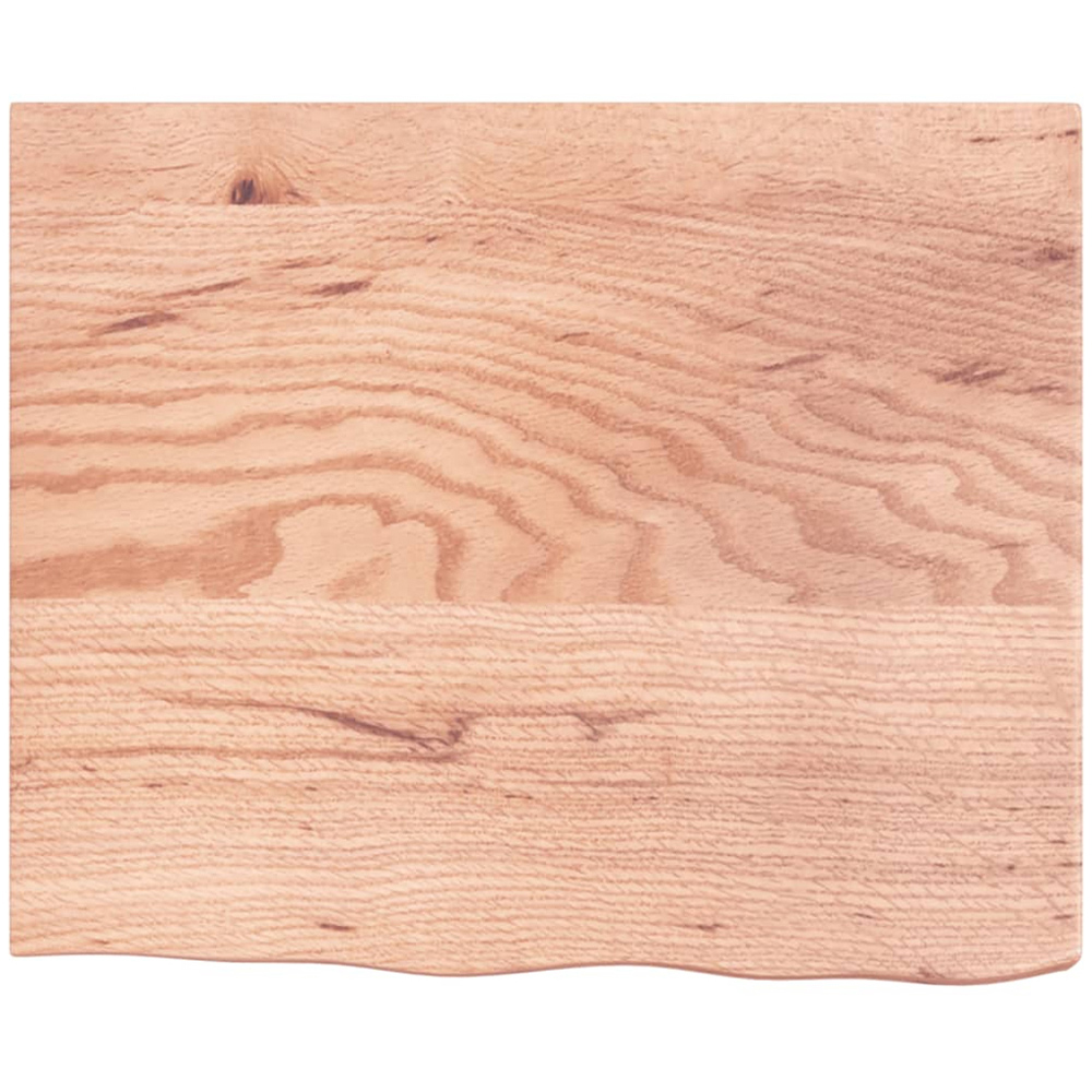 vidaXL 60 x 50 x 6cm Light Brown Treated Solid Wood Oak Wall Shelf Image 3