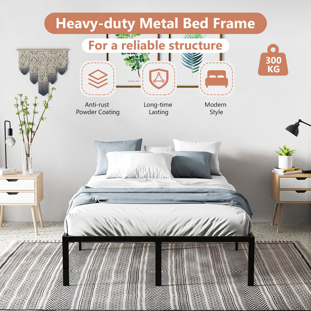 Costway Double Metal Platform Bed Frame Image 3