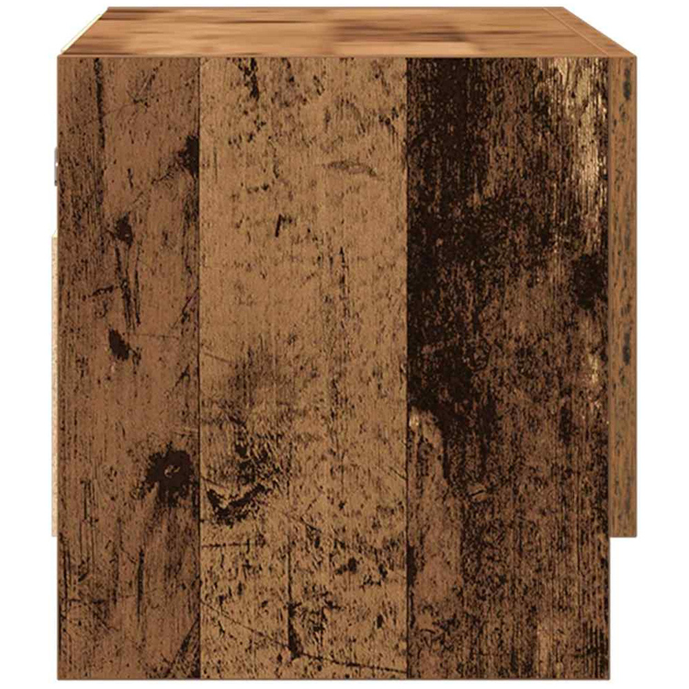 vidaXL Single Drawer Old Wood Wall-Mounted Bathroom Wardrobe with Towel Rail Image 5
