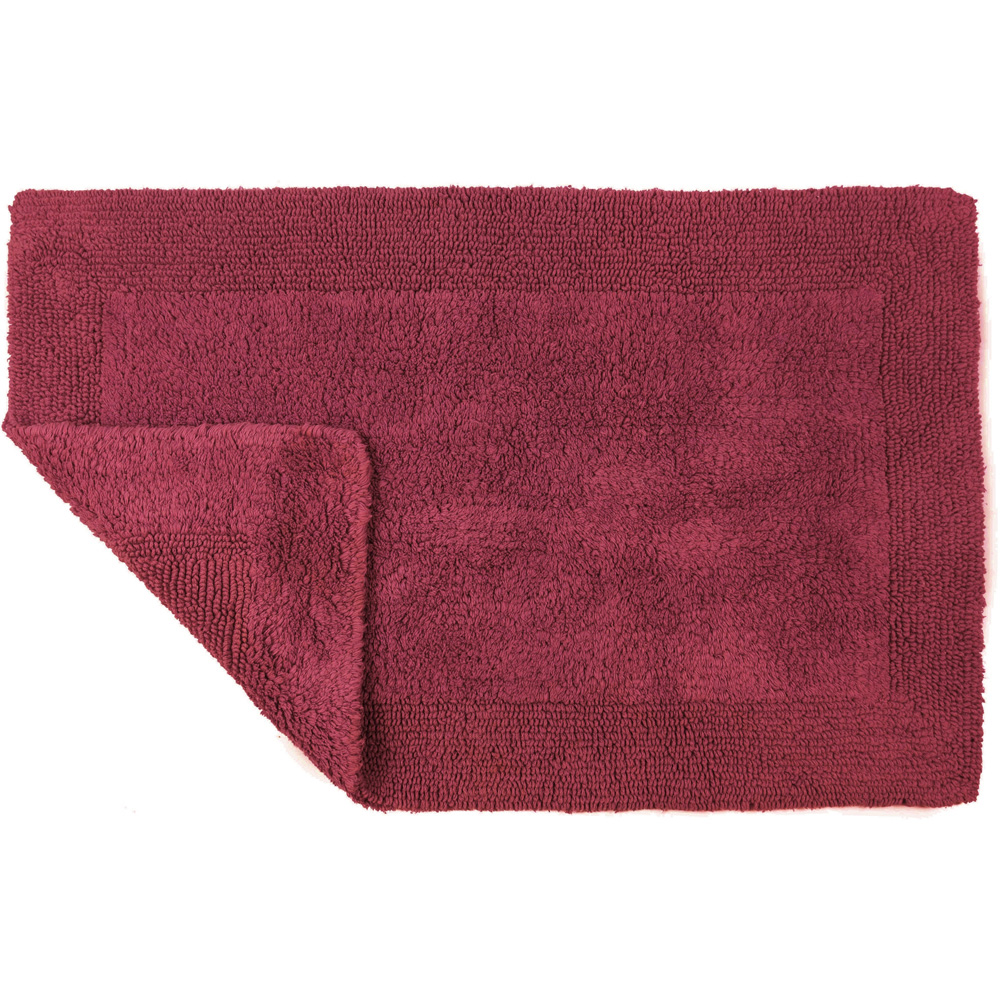 Allure Bath Fashions Elegance Beetroot Reversible Bath Mat 53 x 85cm Image 2