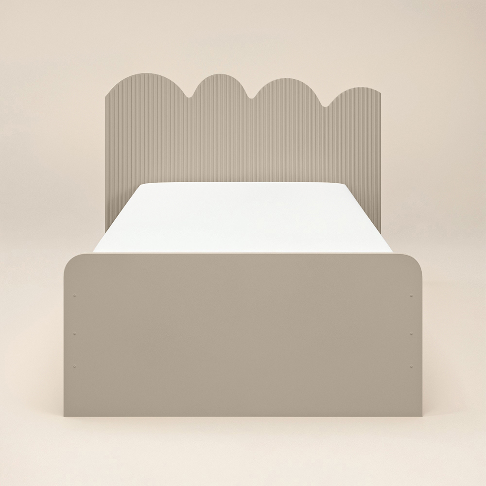 Flair Calista Single Dark Beige Ribbed Bed Image 3
