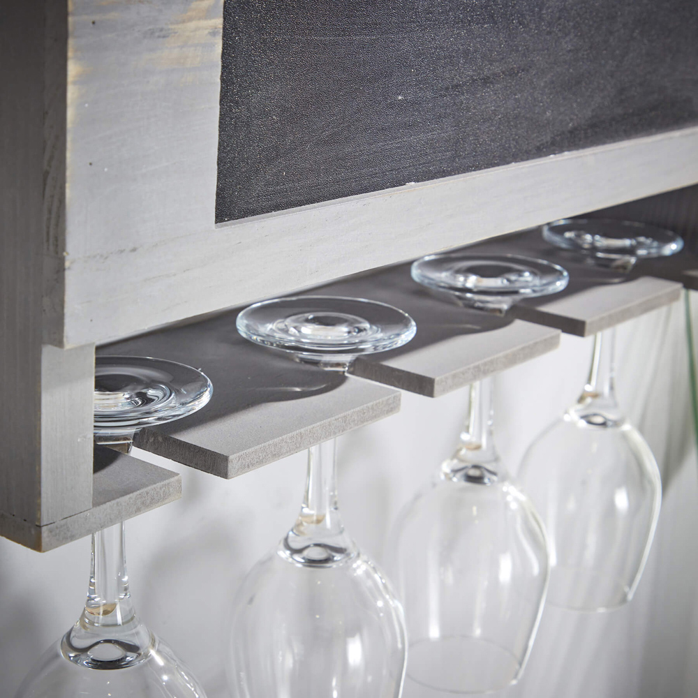 Home Source Aylsham Grey Wall Mounted Wine Rack Image 3
