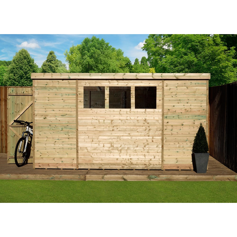 Empire Sheds 2500 8 x 8ft Tongue and Groove Pent Garden Shed Image 4