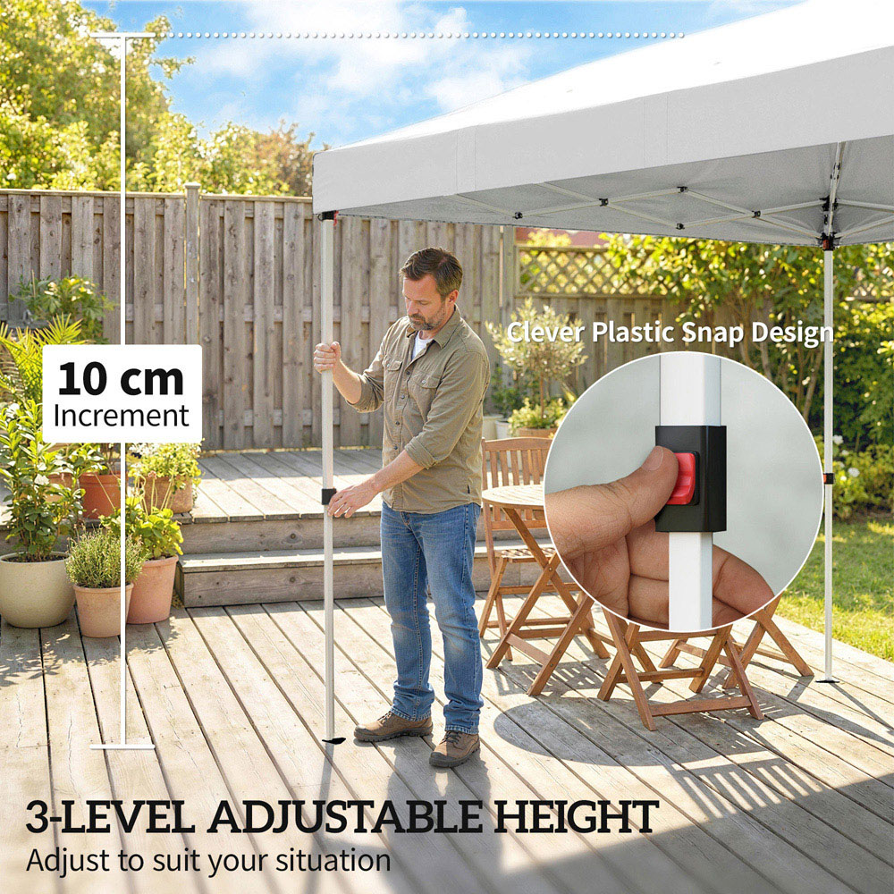 Outsunny 3 x 6m White Pop Up Gazebo Image 4