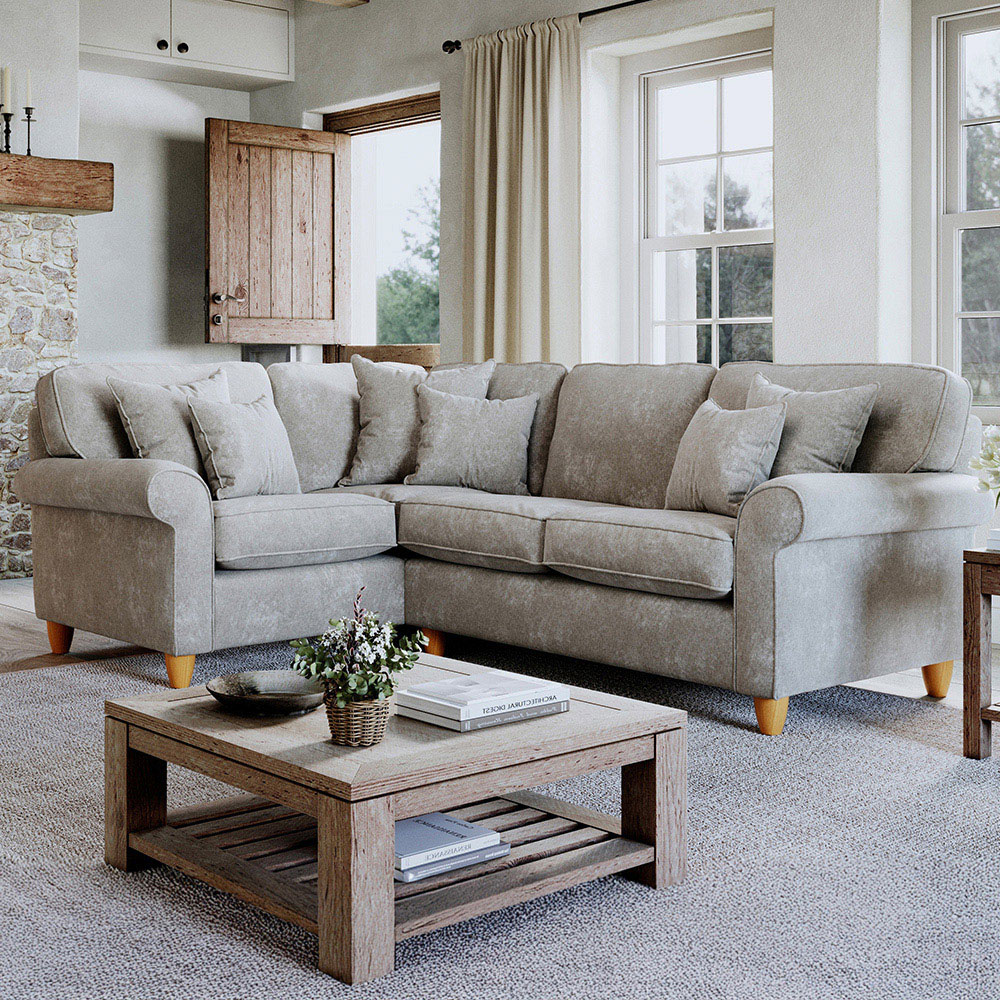 Sinatra 3 Seater Glory Beige Right Hand Corner Sofa Image 1