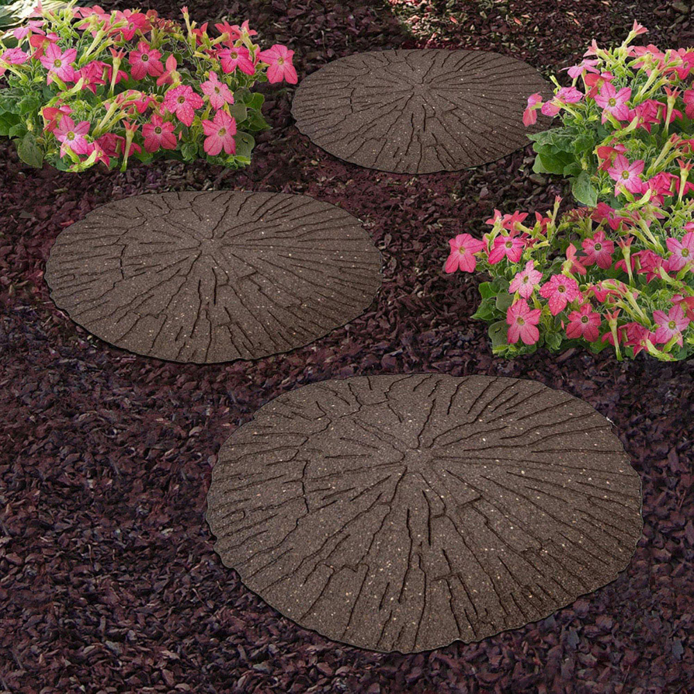 Garden Gear 45cm Earth Cracked Log Stepping Stone 16 Pack Image 2