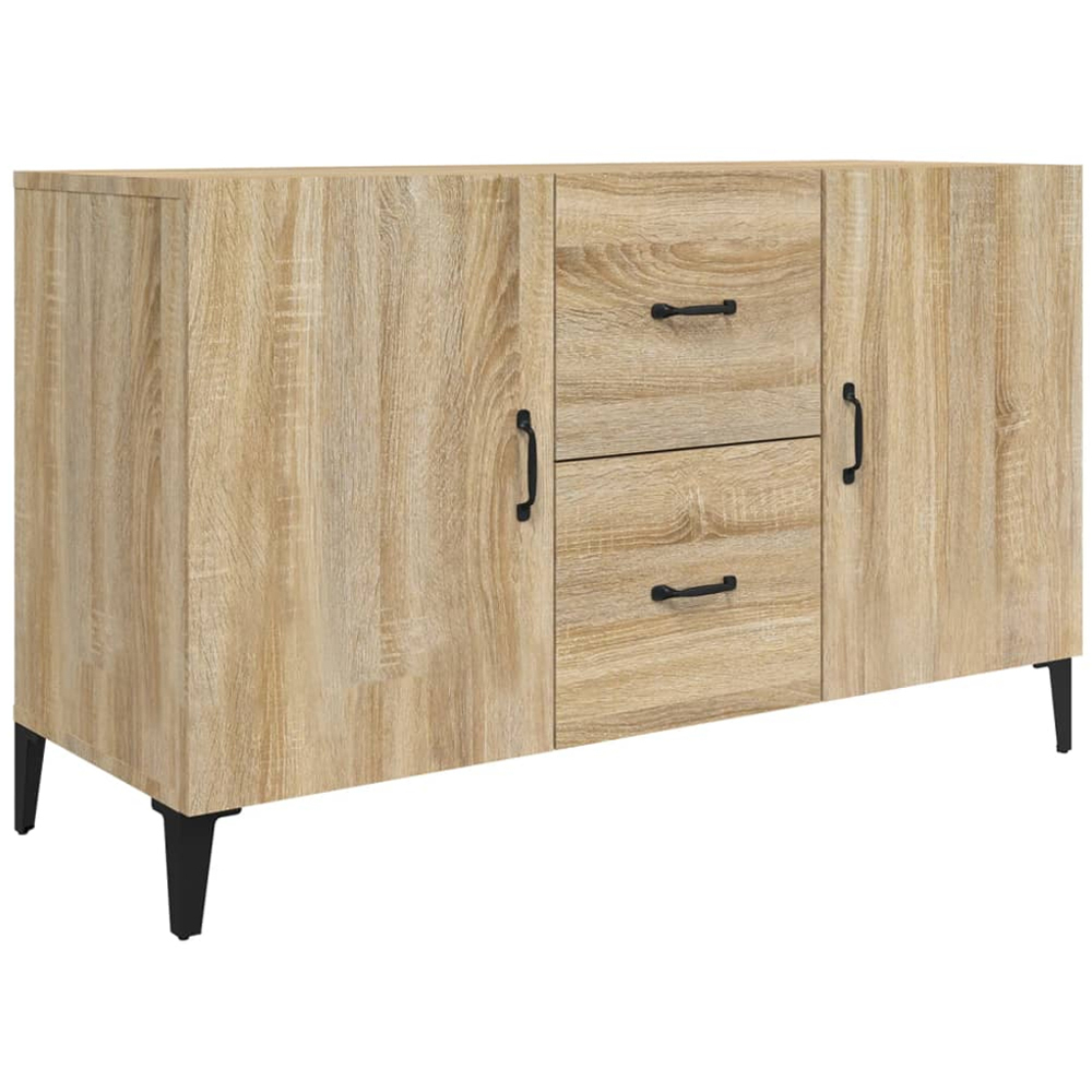 vidaXL 2 Door 2 Drawer Sonoma Oak Sideboard Image 2
