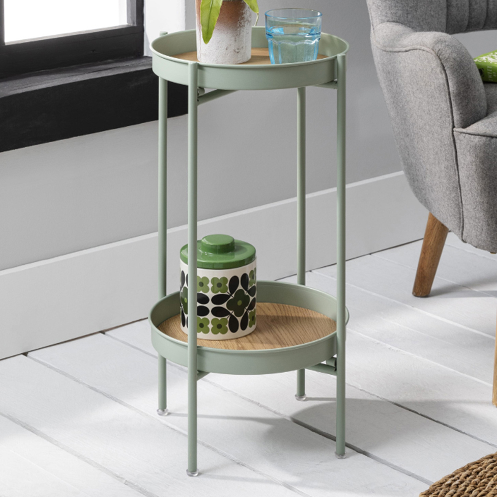 Noa and Nani Solna Single Shelf Green Small Side Table Image 1