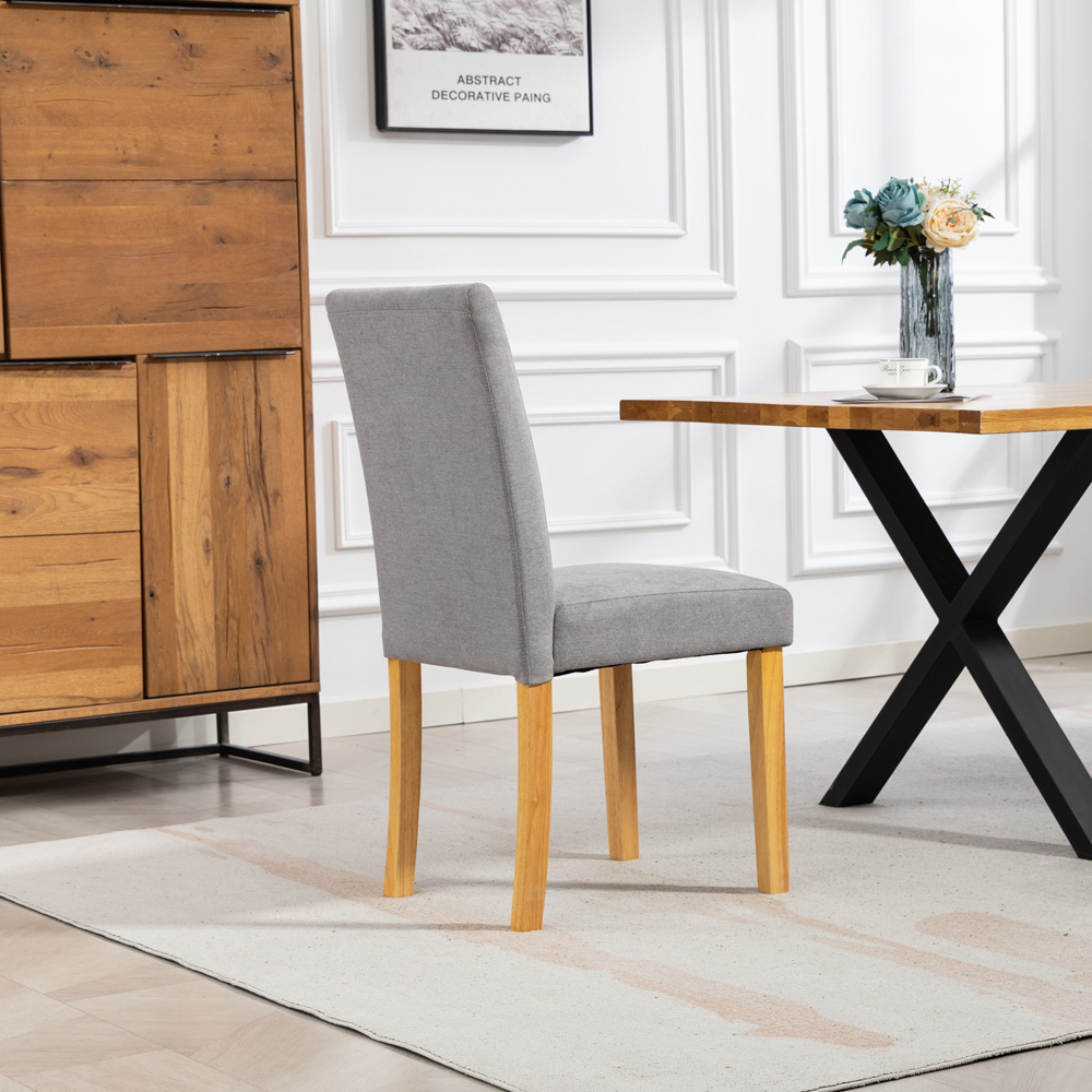 Artemis Home Almont Set of 2 Grey High Back Dining Chairs Image 6
