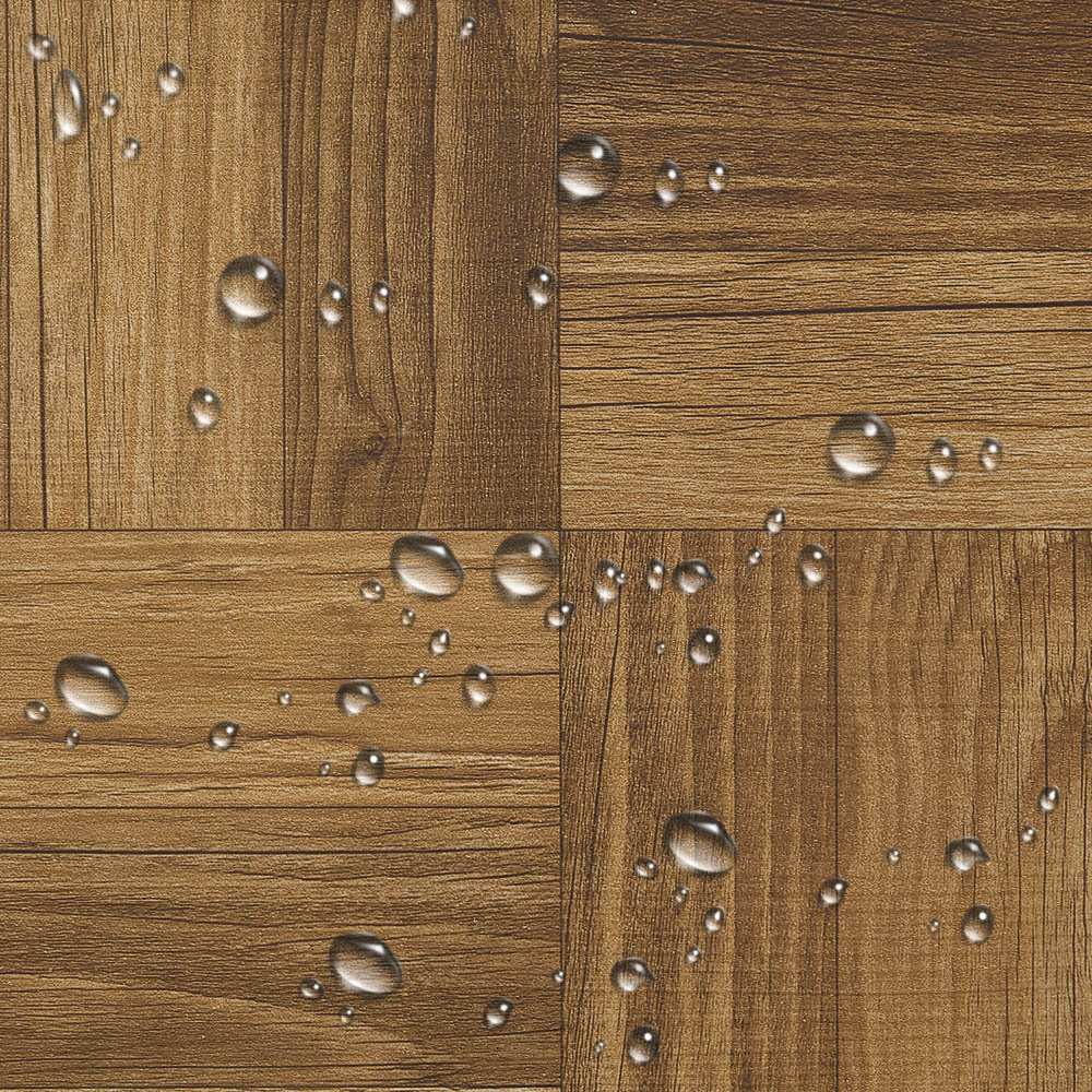 Living and Home Parquet Brown Self-Adhesive PVC Flooring Tile 10 Pack Image 6