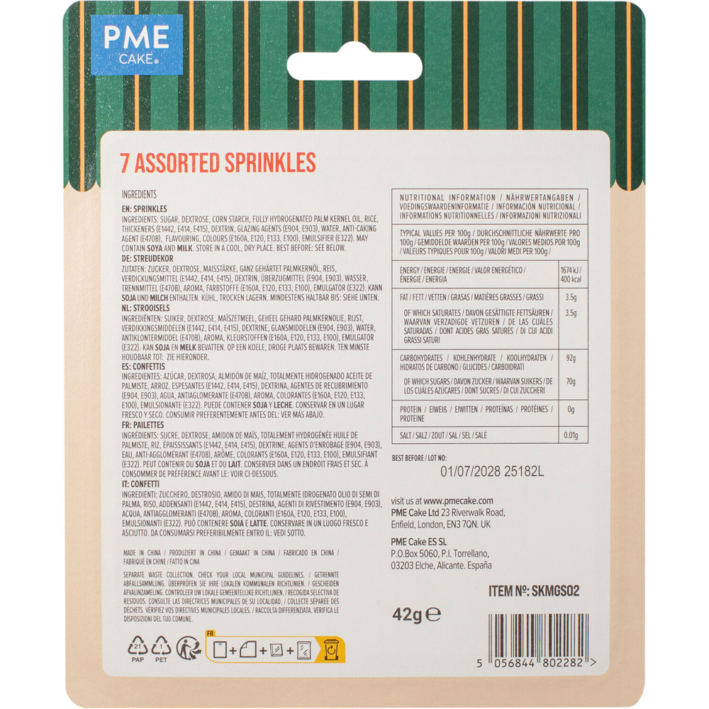 Pack of 7 PME Xmas Classic Sprinkles Image 2