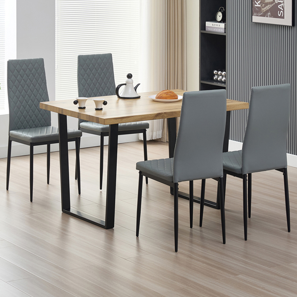 Indoor Living Colorado Emily 4 Seater Dining Set Grey Image 1