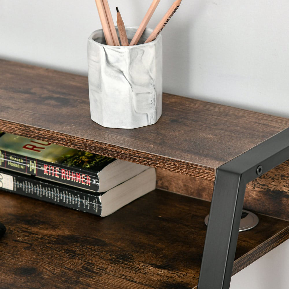 Portland Industrial Office Desk Brown Image 5
