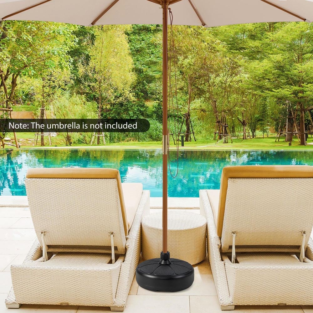 Costway Fillable Round Umbrella Base for 1.5 Inch Poles Image 4