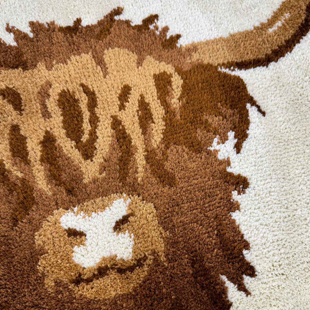Allure Bath Fashions Luxury Highland Cow Brown Non Slip Bath Mat 50 x 80cm Image 3