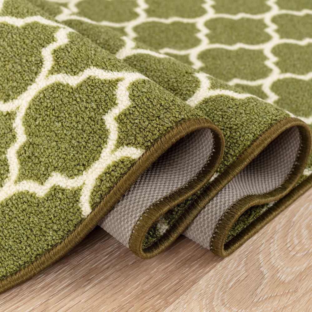 Smart Living Trellis Green and Cream Gel Back Non-Slip Door Mat 50 x 80cm Image 4