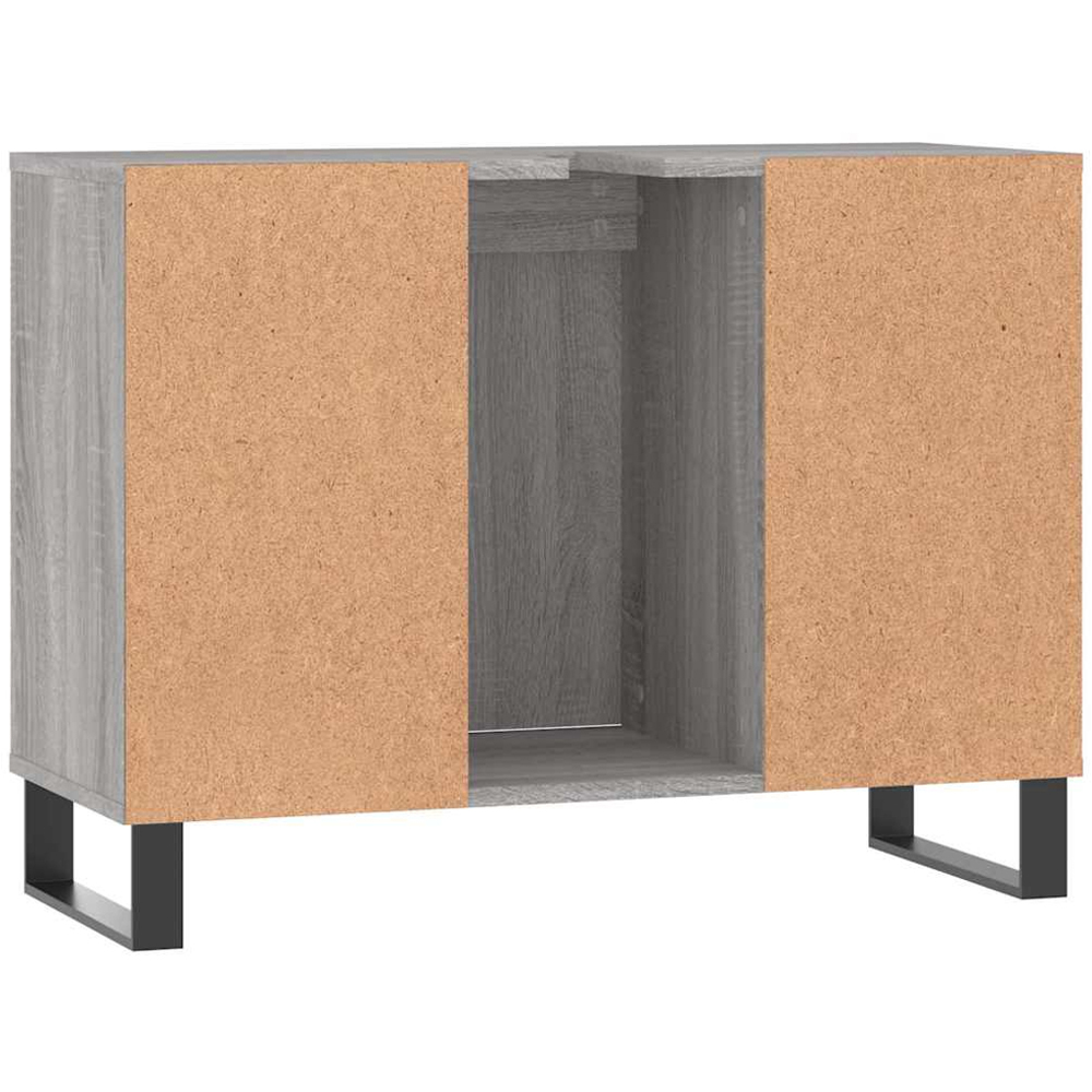 vidaXL Single Door 4 Shelf Grey Sonoma Bathroom Cabinet Image 8