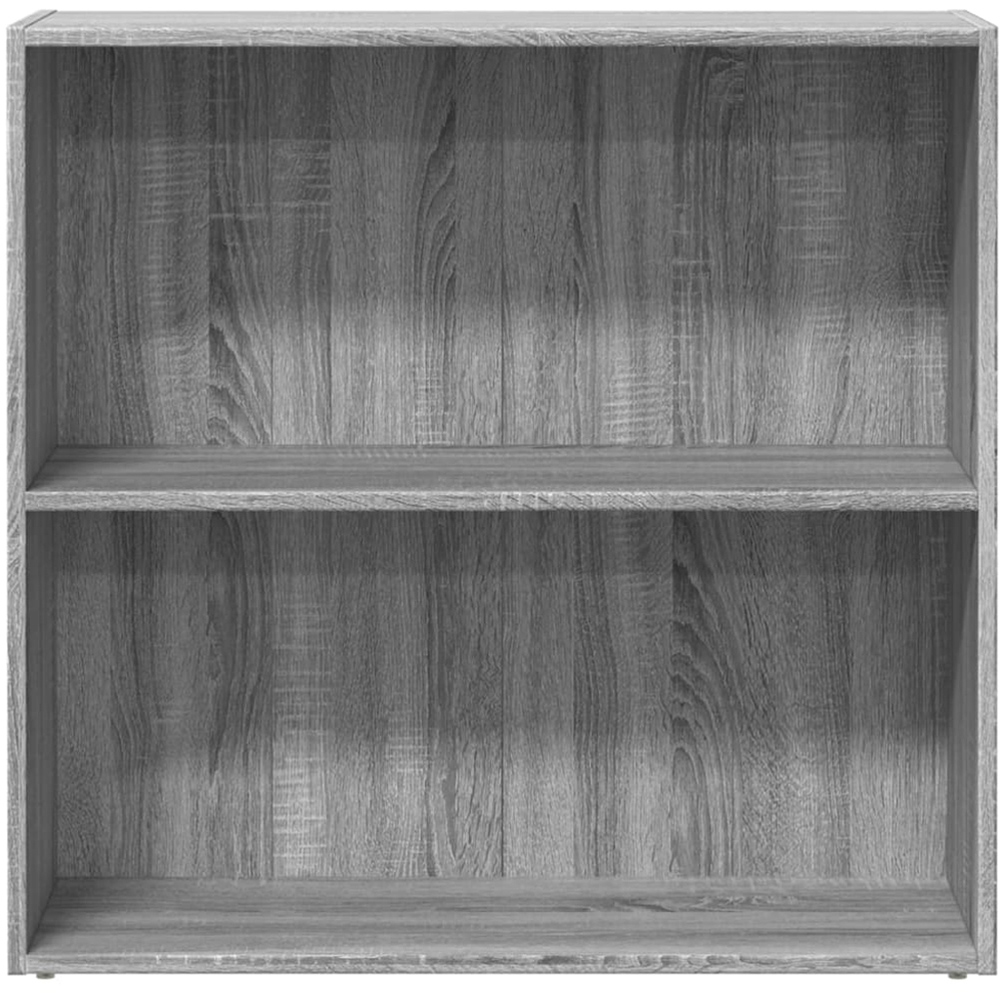 vidaXL 2 Shelf Grey Sonoma Bookcase Image 3