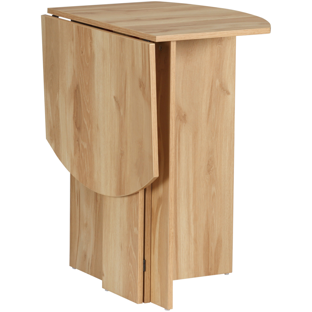HOMCOM 4 Seater Oak Drop Leaf Dining Table Image 2