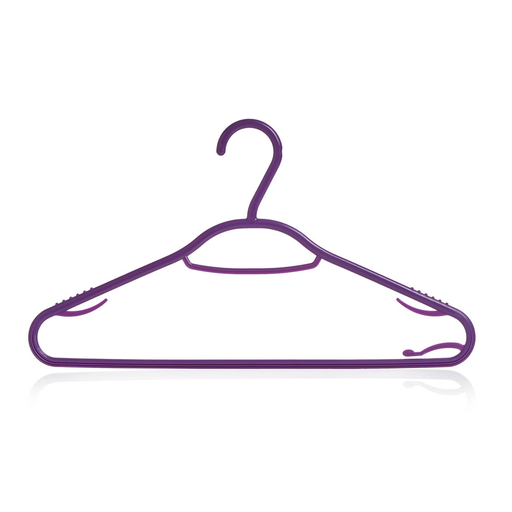 Wilko Purple Adult Coat Hangers 8 pack Image