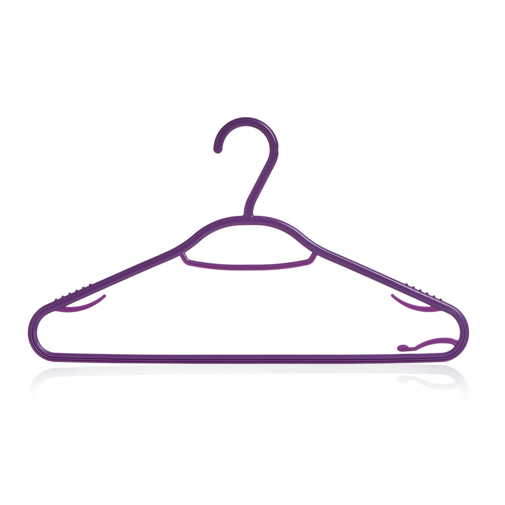 Wilko Purple Adult Coat Hangers 8 pack Wilko