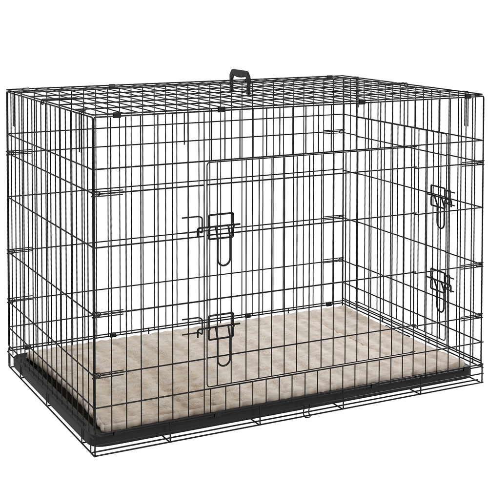 PawHut Extra Large Dog Crate with 2 Doors and Tray Image 1