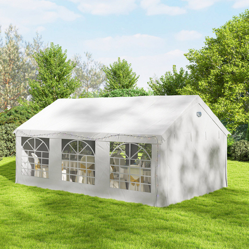 Outsunny 6 x 4m White Heavy Duty Garden Gazebo Image 3