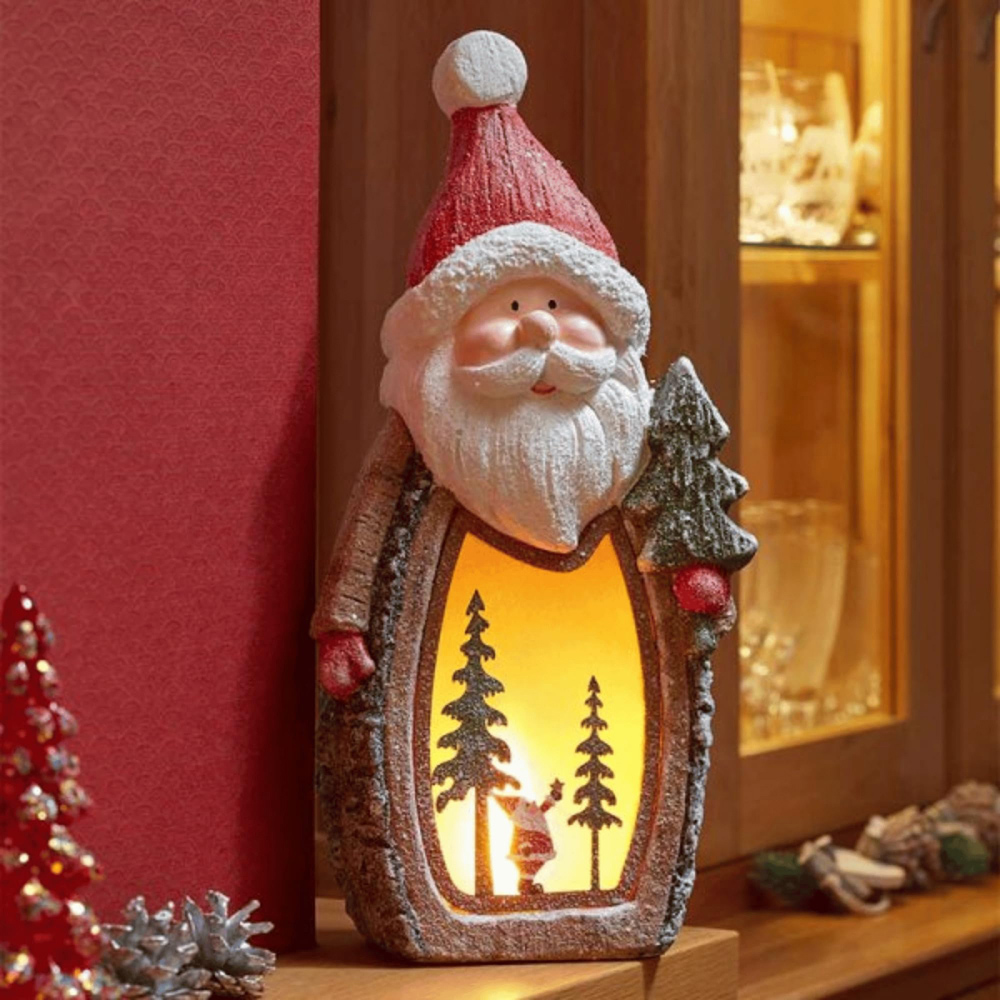 Samuel Alexander Warm White LED Light-Up Woodsman Glow Santa Christmas Decoration 45cm Image 1