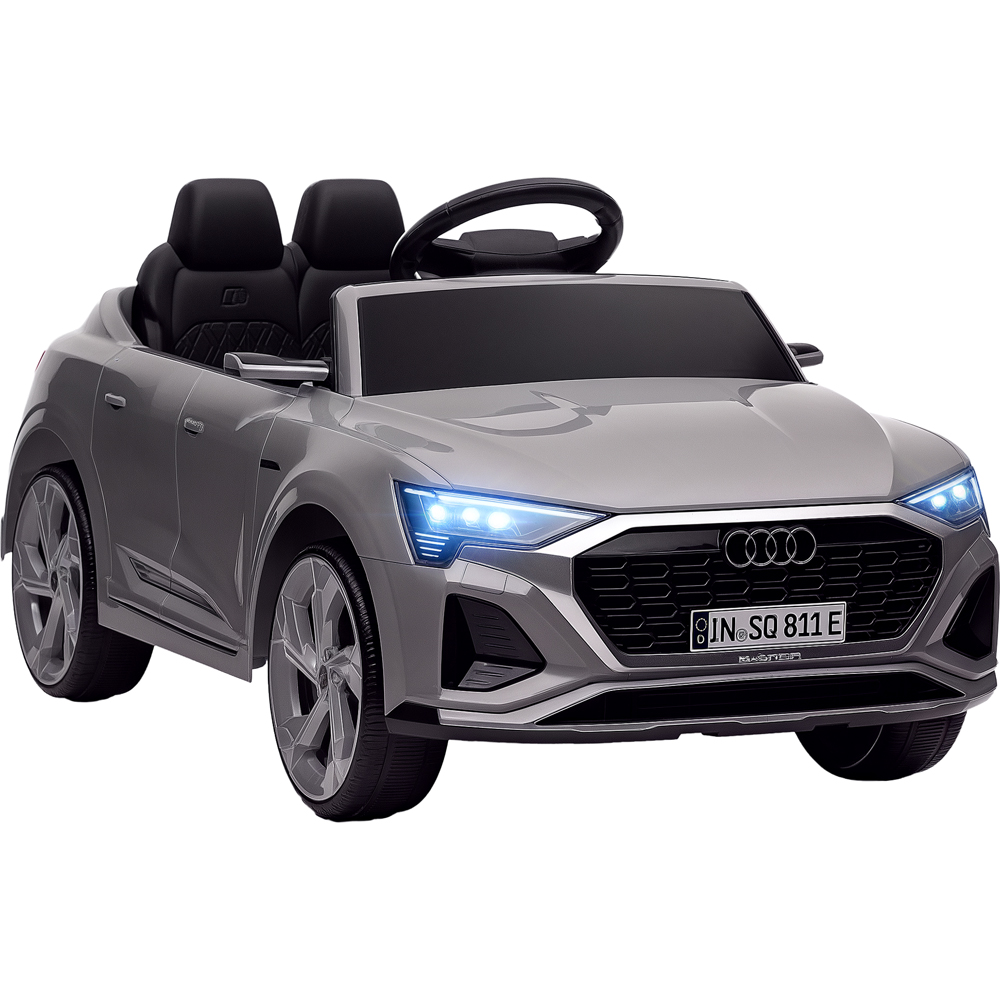 Tommy Toys Grey Audi Q8 E-tron Sportback Licensed Kids Electric Car with Remote Image 1