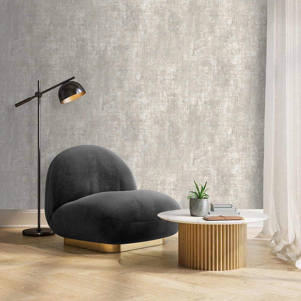 Muriva Etta Texture Greige Wallpaper Image 5