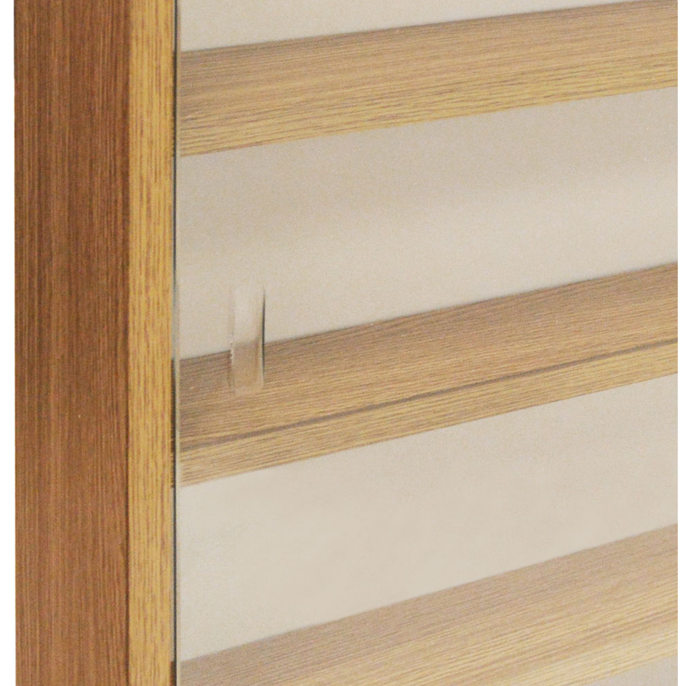 Watsons Reveal 6 Shelf Oak Glass Display Wall Cabinet Image 4